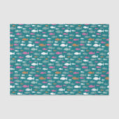 Unter dem Meer Kids-Fischmuster Seidenpapier (Vorderseite)