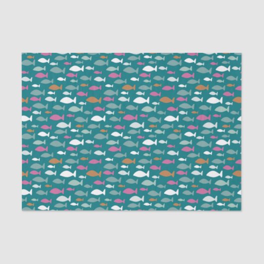 Unter dem Meer Kids-Fischmuster Seidenpapier (Vorderseite)