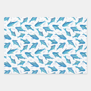 Unter dem Meer Kinder Ozean Fisch Hai Geschenkpapier Set