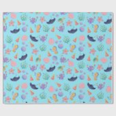 Unter dem Meer Kindergeburtspapier Geschenkpapier (Flach)