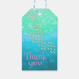 Unter dem Meer kleine Fische Geburtstagspartei Geschenkanhänger