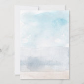 Unter dem Meer Kleine Meerjungfrau Wasserfarbe Geb Einladung (Rückseite)