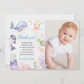 Unter dem Meer Leben Geburtstag Danke Karte (Vorderseite)