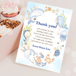 Unter dem Meer Leben Geburtstag Danke Karte