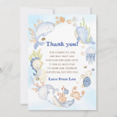 Unter dem Meer Leben Geburtstag Danke Karte (Vorderseite)