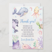 Unter dem Meer Leben Geburtstag Danke Karte (Vorderseite)