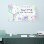 Unter dem Meer Lila Aquamarine Meerjungfrau Geburt Banner (Messeveranstaltung)