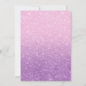 Unter dem Meer lila niedliche Babydusche Einladung (Rückseite)