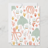 Unter dem Meer Mädchen Geburtstag Einladung (Rückseite)