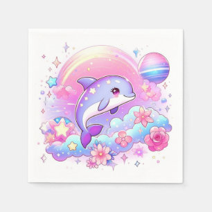 Unter dem Meer majestätische Dolphin-Babydusche Serviette