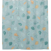 Unter dem Meer Meeresmuscheln Meeresfauna drucken Duschvorhang (Vorderseite)