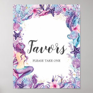 Unter dem Meer Meerjungfrau Baby Brautparty Gesche Poster