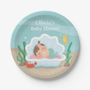 Unter dem Meer Meerjungfrau Baby Shower Partyartik Pappteller