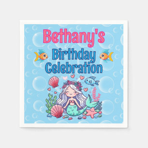 Unter dem Meer Meerjungfrau Geburtstag Serviette