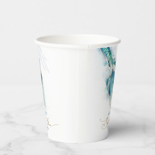 Unter dem Meer Meerjungfrau Kinderdusche Pappbecher (Rechts)