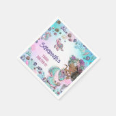 Unter dem Meer Meerjungfrau Mädchen Erstgeburt Nap Serviette (Ecke)