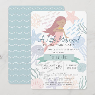 Unter dem Meer Meerjungfrau Sea Green Baby Dusche Einladung