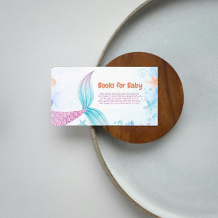 Unter dem Meer Mermaid Baby Shower Book Request Begleitkarte