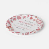 Unter dem Meer Mermaid Babydusche Pappteller (Schrägansicht)