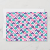 Unter dem Meer Mermaid Babydusche per Post Einladung (Rückseite)