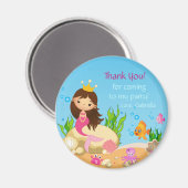 Unter dem Meer Mermaid Birthday Danke Magnet (Vorderseite/Rückseite)