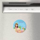 Unter dem Meer Mermaid Birthday Danke Magnet (In Situ (Geschirrspüler))