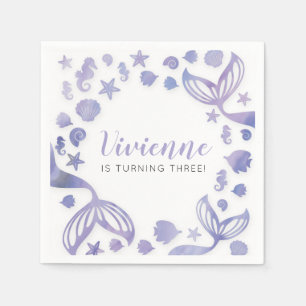 Unter dem Meer Mermaid Geburtstag Serviette