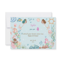 Unter dem Meer Mermaids Kinder glücklich Geburtsta