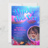 Unter dem Meer mit Foto Einladung (Vorderseite)