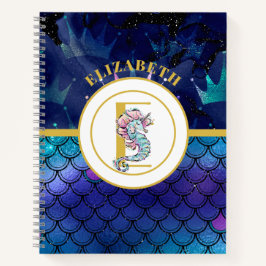 Unter dem Meer mit Seepferd Einhorn hinzufügen Notizblock