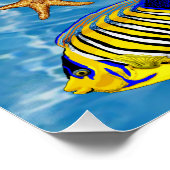 Unter dem Meer mit tropischen Fischen Poster (Ecke)