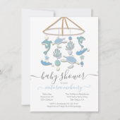 Unter dem Meer Mobile Baby Shower Einladung (Vorderseite)