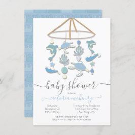 Unter dem Meer Mobile Baby Shower Einladung
