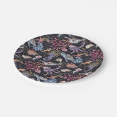 Unter dem Meer Muscheln Seepferde Starfish Ozean Pappteller (Schrägansicht)