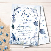 Unter dem Meer Nautical Ahoy ist eine Baby-Dusche Einladung