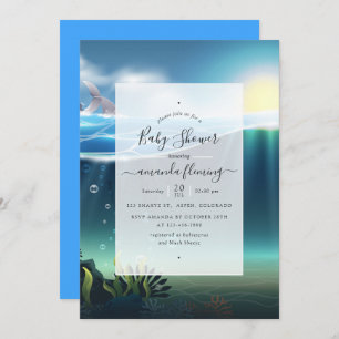 Unter dem Meer Nautical Baby Shower Einladung