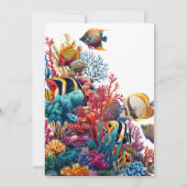 Unter dem Meer Nautical Blue Boy Baby Dusche Einladung (Rückseite)