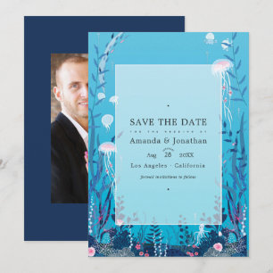 Unter dem Meer Nautische Hochzeitsfotos  Datum spe Save The Date