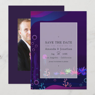 Unter dem Meer Nautische Hochzeitsfotos  Save The Date