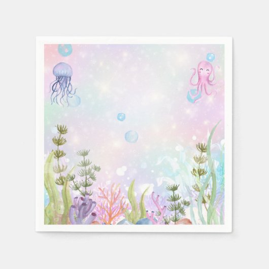 Unter dem Meer Neapel Serviette (Vorderseite)