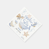 Unter dem Meer! Niedlich Blue Boy Baby Dusche Serviette (Ecke)