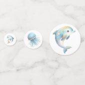 Unter dem Meer Niedliche Delphine Starfish-Blase Konfetti (Vorderseiten)