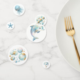 Unter dem Meer Niedliche Delphine Starfish-Blase Konfetti