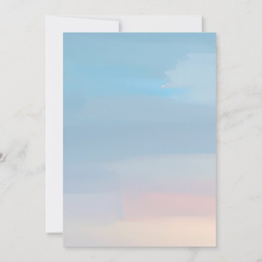 Unter dem Meer Niedliche Dolphin-Kinderdusche Einladung (Rückseite)