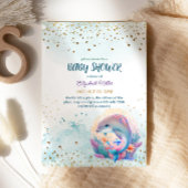 Unter dem Meer Niedliche Dolphin-Kinderdusche Einladung