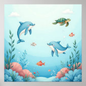 Unter dem Meer Niedliche Kinder Poster (Vorne)