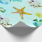 Unter dem Meer Niedliche Kreaturen Geschenkpapier (Ecke)