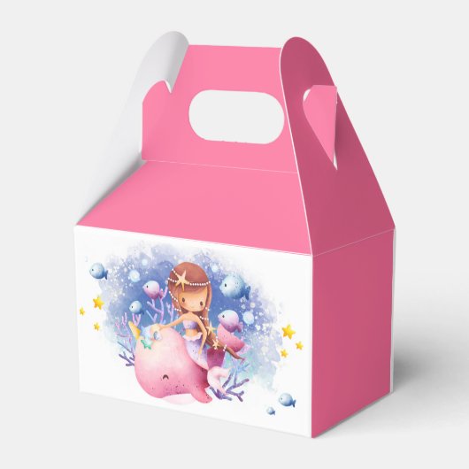 Unter dem Meer, Niedliche Meerjungfrau zum Geburts Geschenkschachtel (Rückseite)