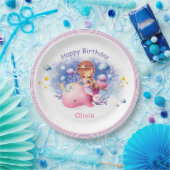 Unter dem Meer, Niedliche Meerjungfrau zum Geburts Pappteller (Party)