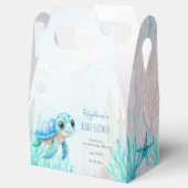 Unter dem Meer niedliche Schildkröte Aqua Blue Bab Geschenkschachtel (Geöffnet)
